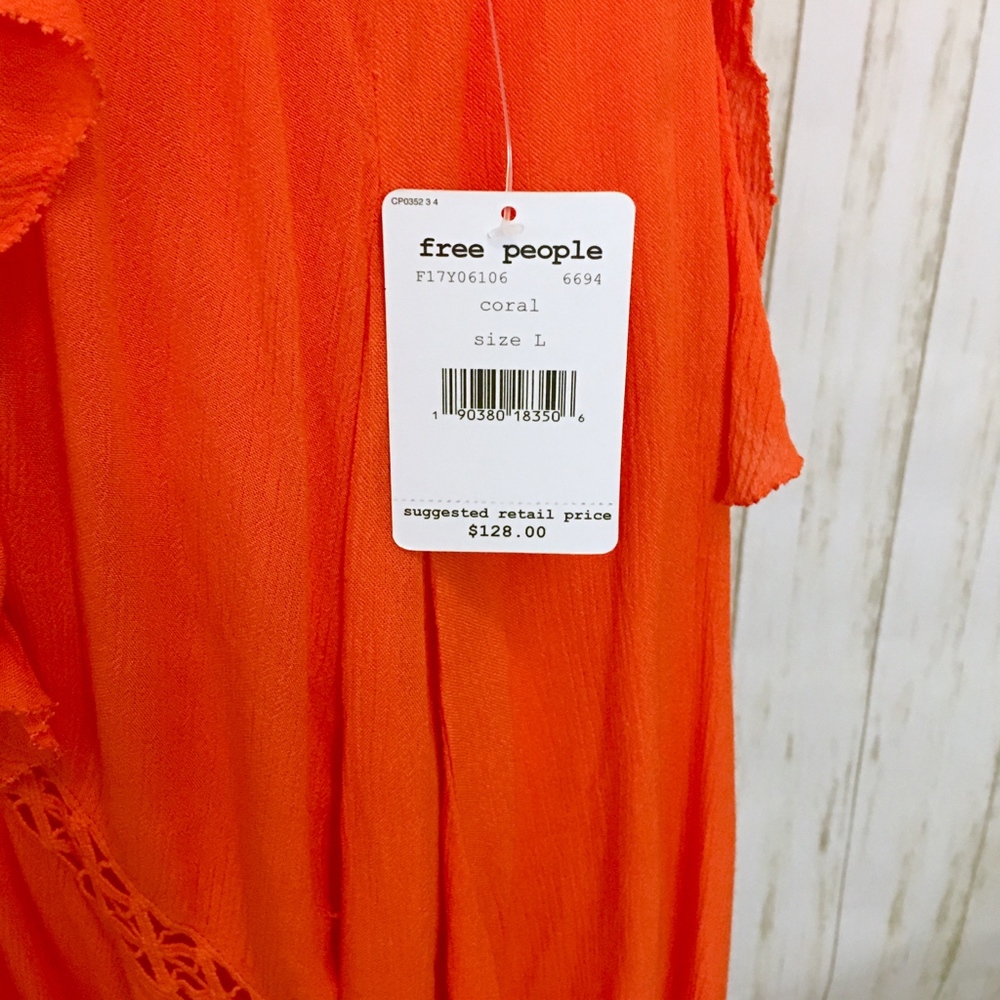 Free People Priscilla Ruffled Crochet-Trim Dress - Picture 6 of 8